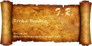 Trnka Renáta névjegykártya
